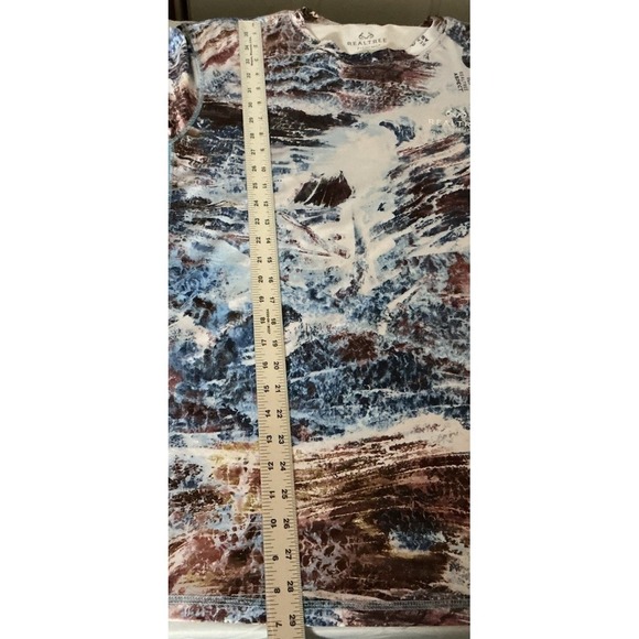 RealTree Fishing Shirt Large Blue Brwn Aspect Long Sleeve Wicking Outdoor Nature - Picture 5 of 6